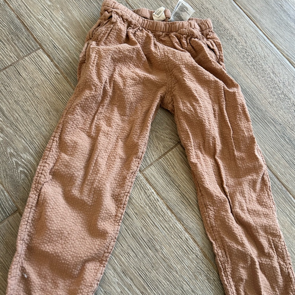 H&M Dusty Rose Textured Jogger Pants for Kids